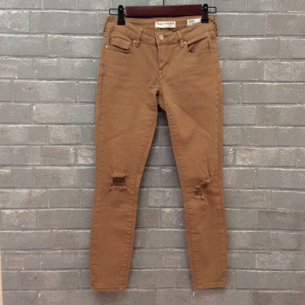 Bullhead brown distressed jeans sz 25s